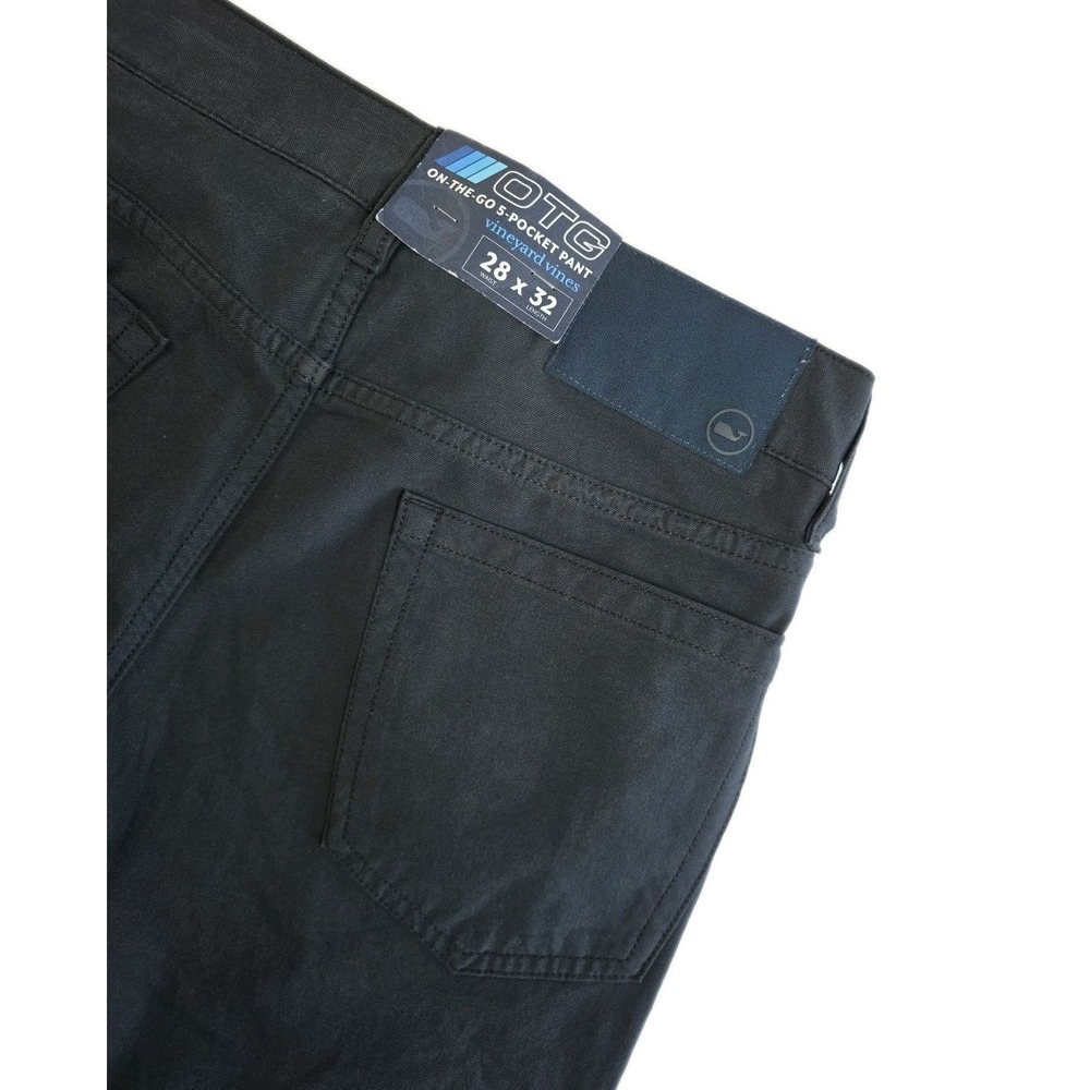 NWT Vineyard Vines OTG On-The-Go 5-Pocket Pant Mens 28X32 BLACK  -‎ $138  NEW